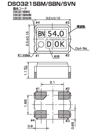 DSO321SBM,SBN,SVN,石英振蕩器